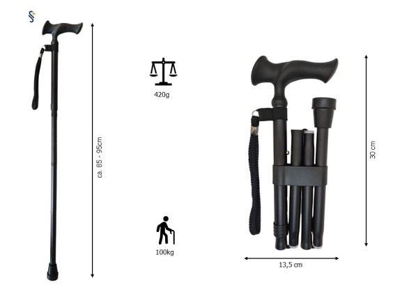 Stock Fachmann Faltstock Escort schwarz Angebote
