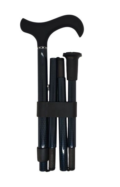 Stock Fachmann Faltstock Derbygriff Soft Carbon blauschwarz Hotsell