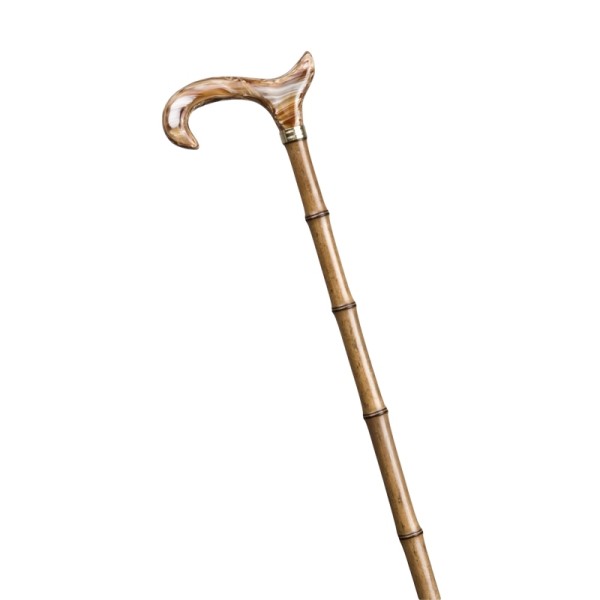 Stock Fachmann Gehstock Derbygriff Bambus Gold Blitzangebot