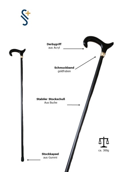 Stock Fachmann Gehstock Acryl Derby "Europa" Saisonale Angebote