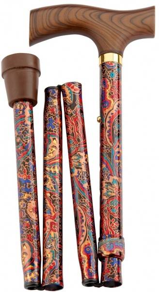 Stock Fachmann Gehstock Fritz Faltstock Paisley Günstiger Verkauf