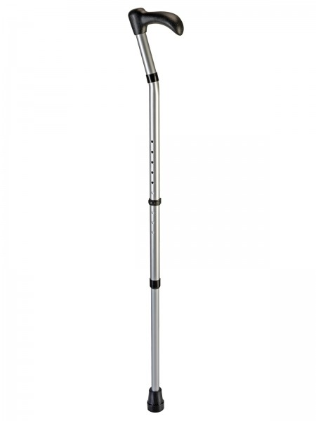 Stock Fachmann 3 XL Gehstock in silber bis 180 kg mit Schwanenhals-Griff Riesige Rabatte